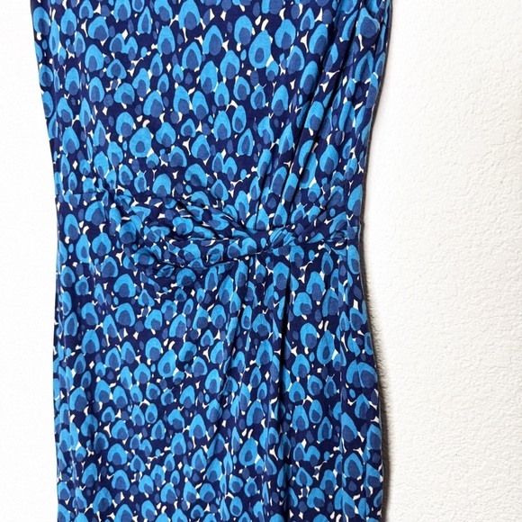 Boden Darcey Twist Front Sheath Knee Length Stretch Jersey Dress - Picture 5 of 10
